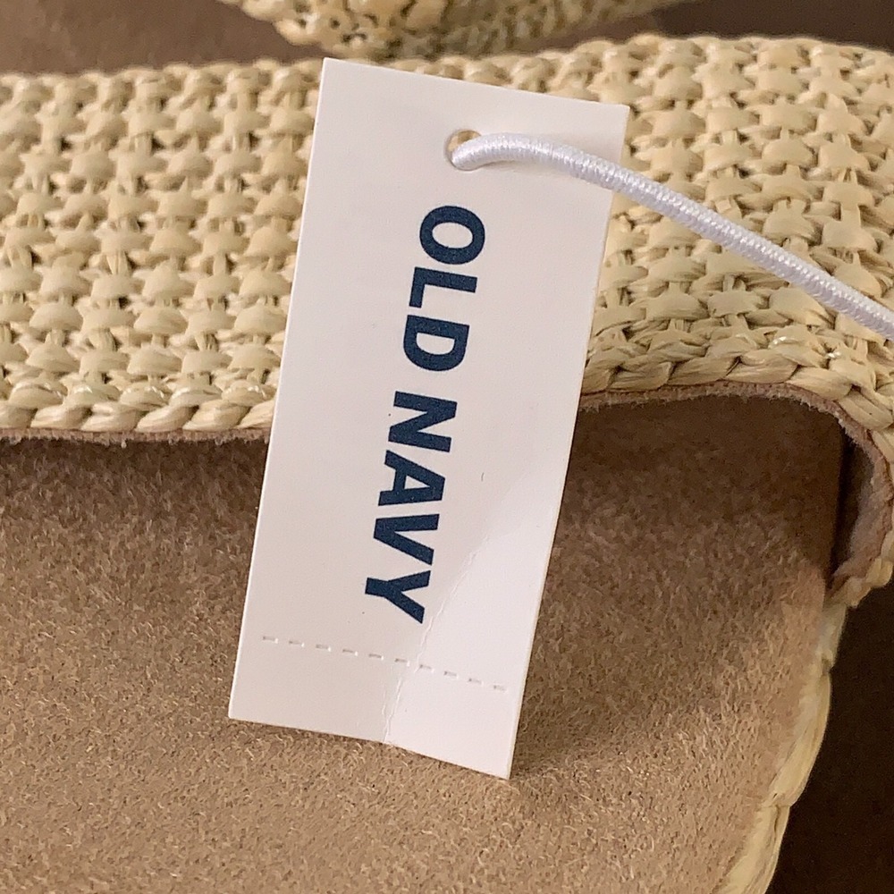 Old Navy Women's Shoe Size 10 Neutral Two Band Espadrille Platform Sandals NWT - Picture 9 of 11